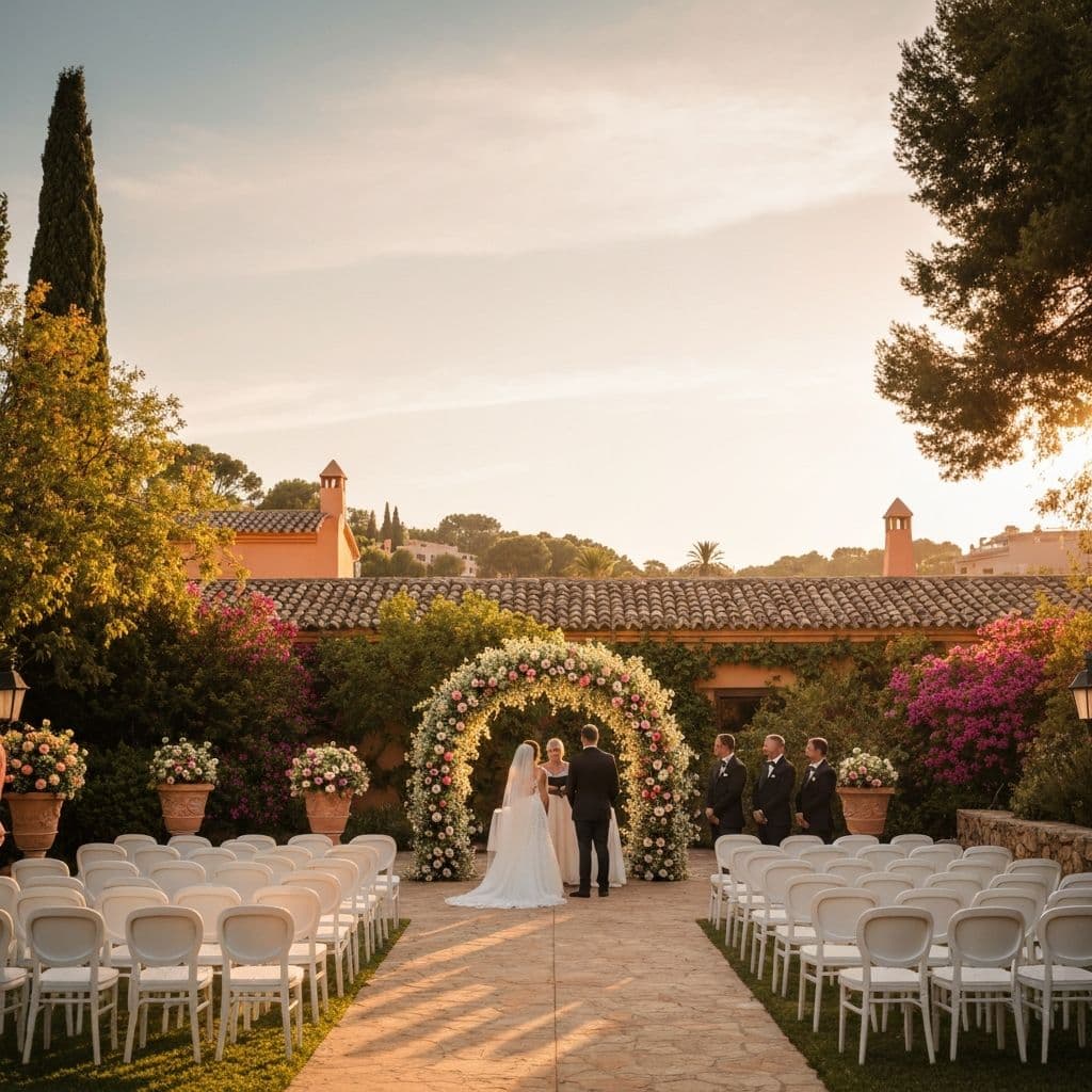 Elegant outdoor wedding ceremony