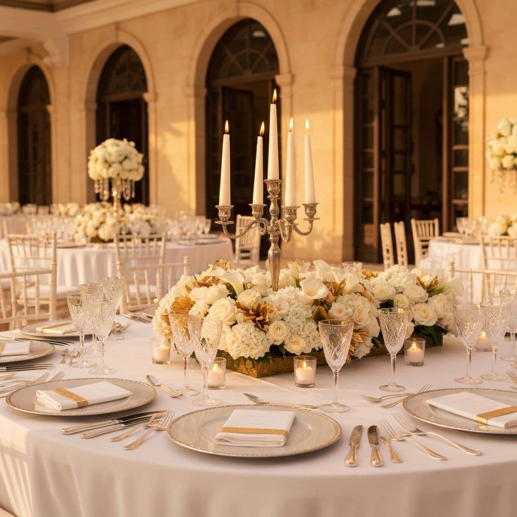 Elegant wedding table setting